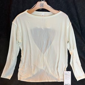 Lululemon Modal-Blend Open-Back Long Sleeve Shirt sz 8 Prosecco